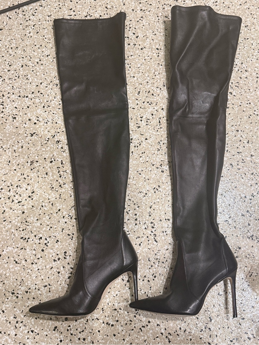 Stuart Weitzman Women’s Black High-Heel Over-the-Knee Boots - Picture 3 of 7